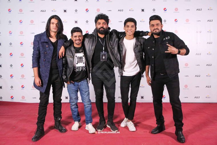 The band on the red carpet